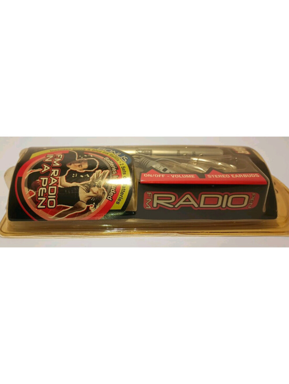 Quasar - FM Radio in a Pen with Stereo Earbuds Silver Auto-Seek On/Off - NEW - Picture 4 of 6